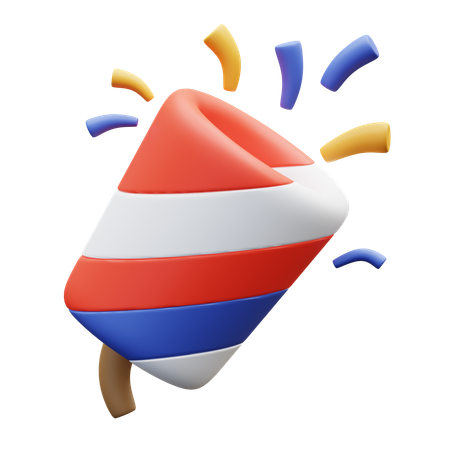 Spinning Top Firework  3D Icon