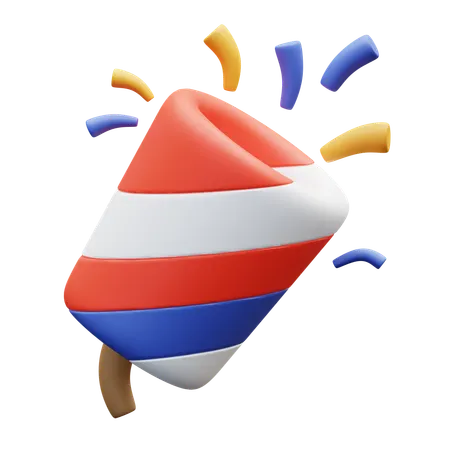 Spinning Top Firework  3D Icon