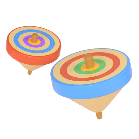 Spinning Tops  3D Icon