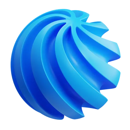 Spiral Abstract  3D Icon