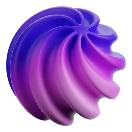 Spiral Abstract Shape 3D Icon