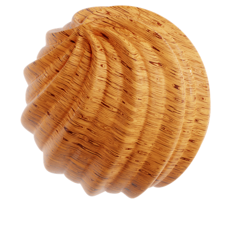 Wood Spiral Abstract Shape  3D Icon