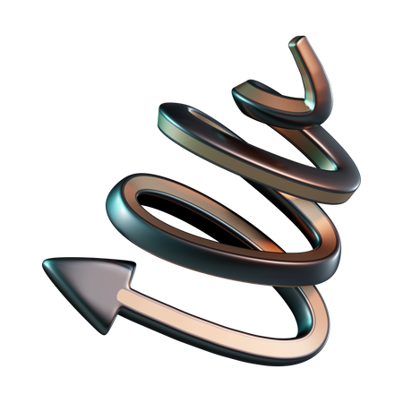 Spiral Arrow  3D Icon