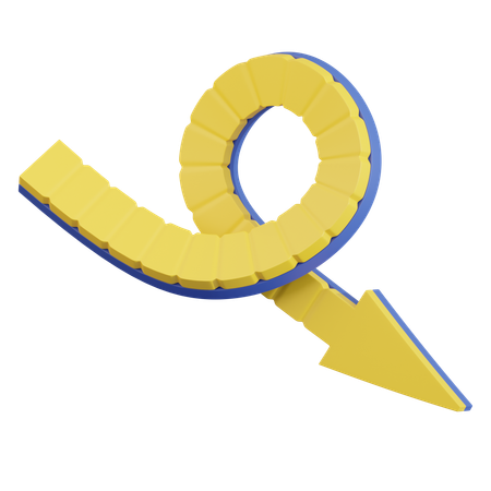 Spiral Arrow Loop  3D Icon