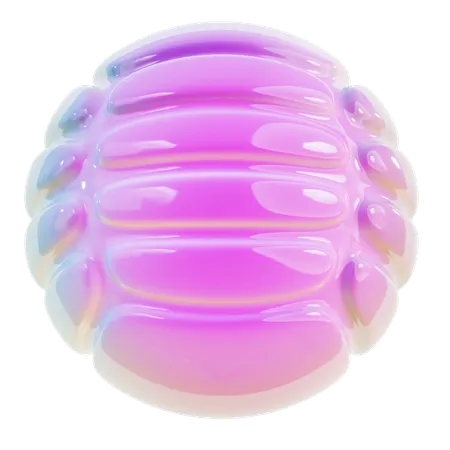 Spiral Ball Abstract Shape  3D Icon