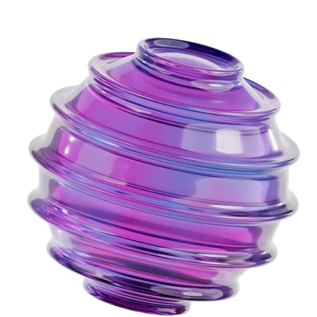 Spiral Ball Abstract Shape  3D Icon