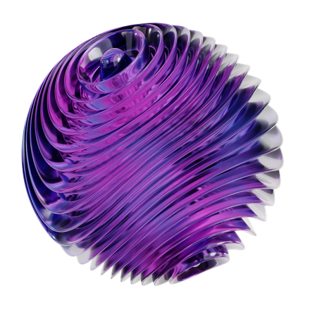 Spiral Ball Abstract Shape  3D Icon