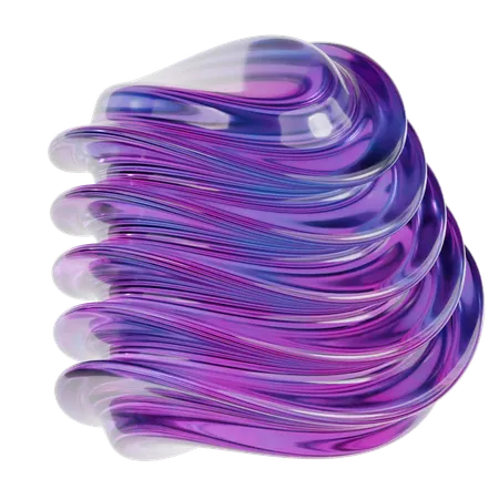 Spiral Ball Abstract Shape  3D Icon