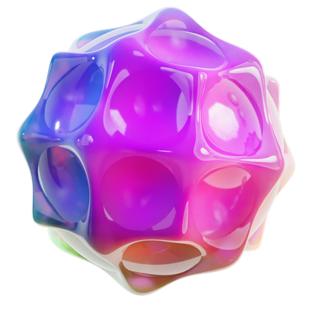 Spiral Ball Abstract Shape  3D Icon