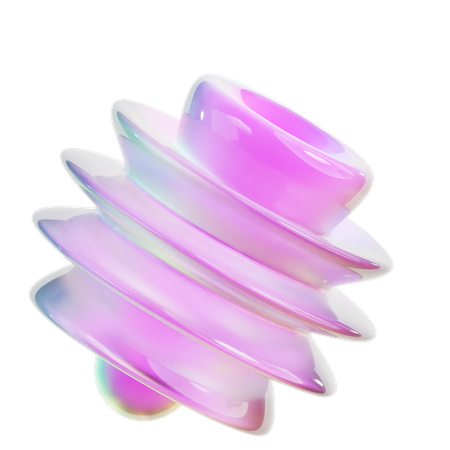 Spiral Ball Abstract Shape  3D Icon