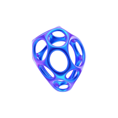 Spiral Ball Abstract Shape  3D Icon