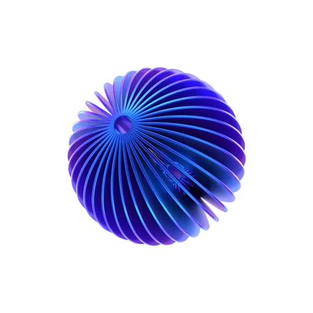 Spiral Ball Abstract Shape  3D Icon