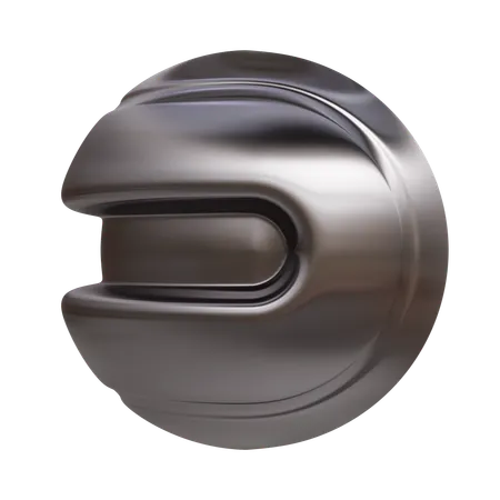 Spiral Ball Abstract Shape Metal Icon  3D Icon