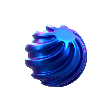 Spiral Ball Shape  3D Icon