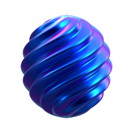 Spiral Ball Shape  3D Icon