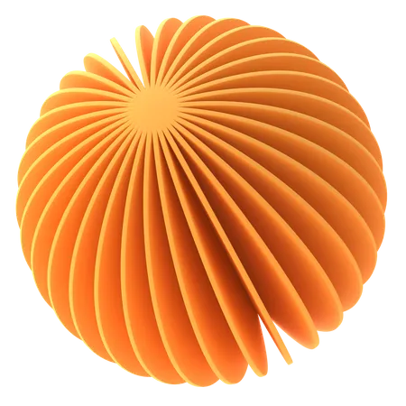 Spiral Ball Shape  3D Icon