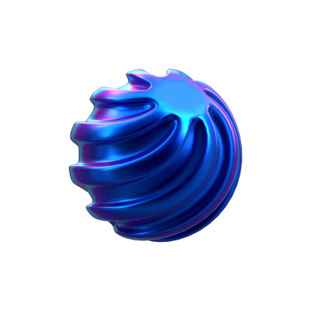 Spiral Ball Shape 3D Icon