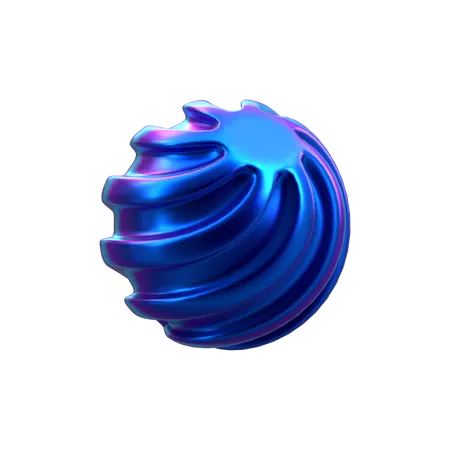 Spiral Ball Shape 3D Icon