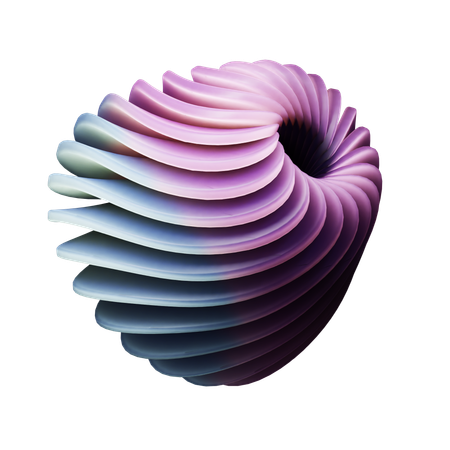 Spiral Cone Cut  3D Icon