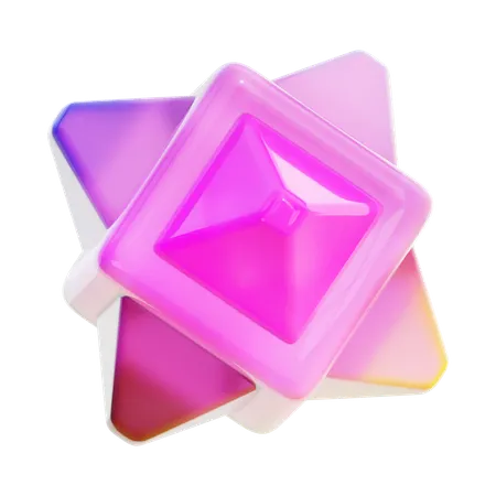 Spiral Cube Abstract Shape  3D Icon