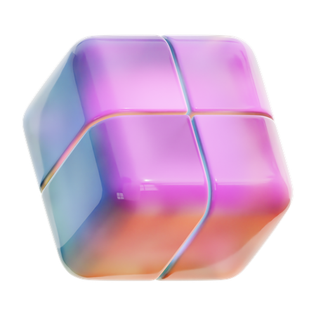 Spiral Cube Abstract Shape  3D Icon