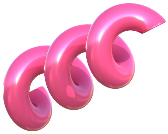 Spiral Geometric Harmony Abstract Shape  3D Icon