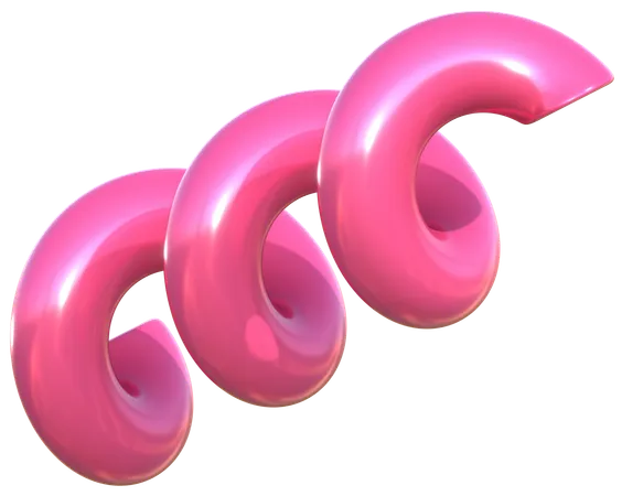 Spiral Geometric Harmony Abstract Shape  3D Icon