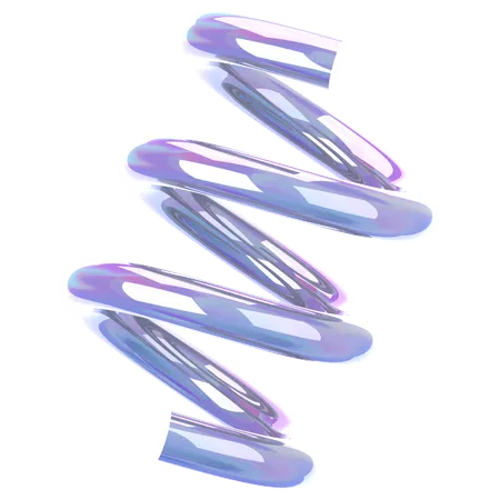 Spiral Glass Holographic  3D Icon