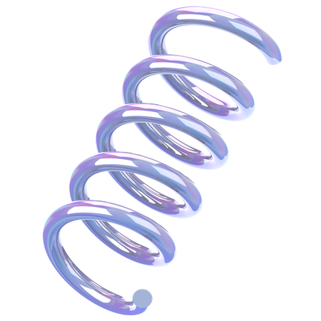 Spiral Glass Holographic  3D Icon