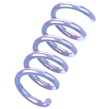 Spiral Glass Holographic  3D Icon