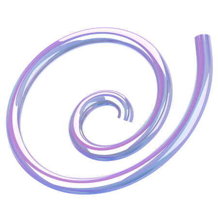 Spiral Glass Holographic  3D Icon