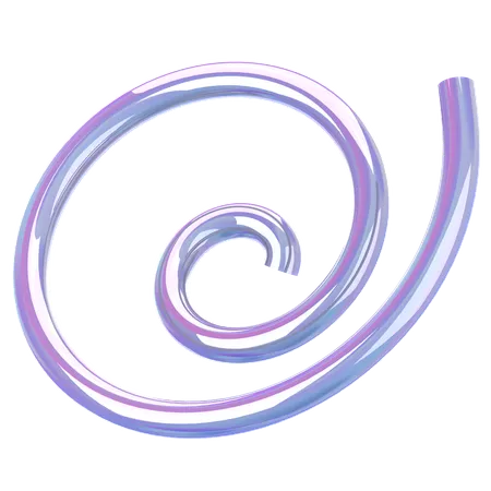 Spiral Glass Holographic  3D Icon