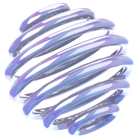 Spiral Glass Holographic  3D Icon