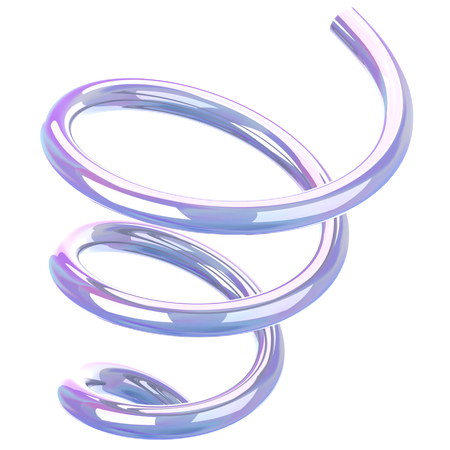 Spiral Glass Holographic  3D Icon