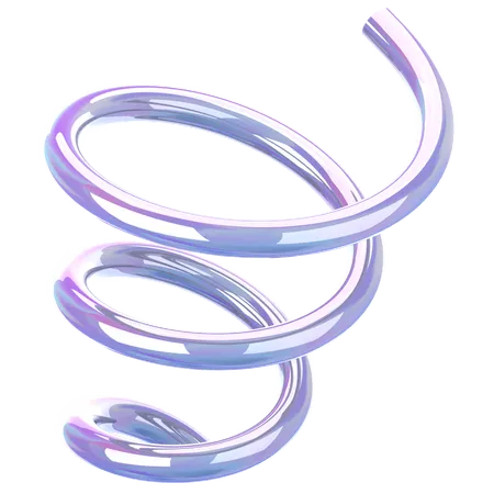 Spiral Glass Holographic  3D Icon