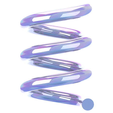 Spiral Glass Holographic  3D Icon