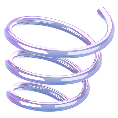 Spiral Glass Holographic  3D Icon