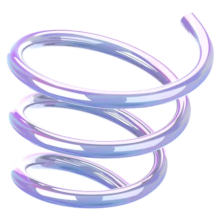 Spiral Glass Holographic  3D Icon