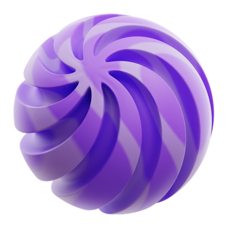 Spiral Gradient Purple Abstract Shape  3D Icon