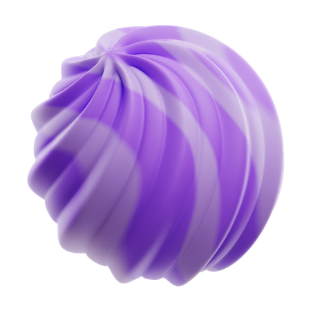 Spiral Gradient Purple Abstract Shape  3D Icon