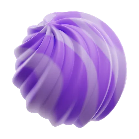 Spiral Gradient Purple Abstract Shape  3D Icon