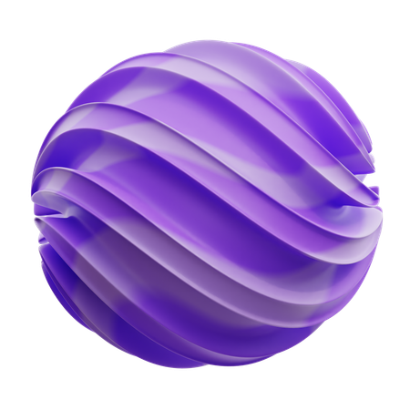 Spiral Gradient Purple Abstract Shape  3D Icon