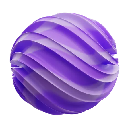 Spiral Gradient Purple Abstract Shape  3D Icon