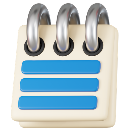 Spiral Notebook  3D Icon