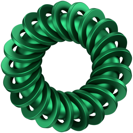 Spiral Ring Abstract Shape  3D Icon