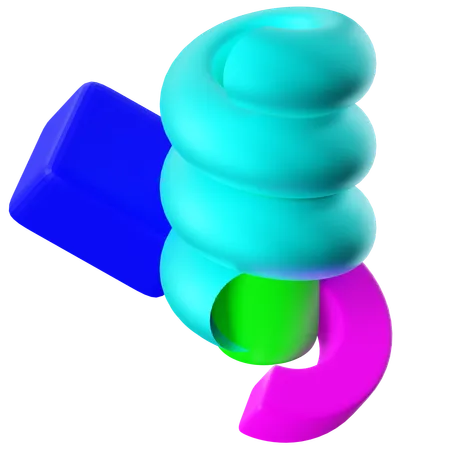 Spiral Ring Abstract Shapes  3D Icon
