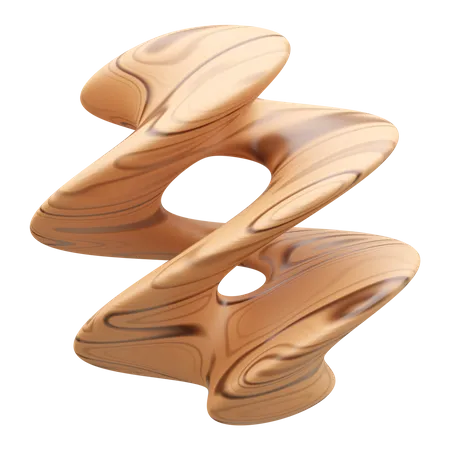 Abstract Shape Wood 3 D Icon 3D Icon