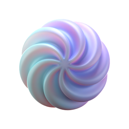 Spiral Sphere  3D Icon