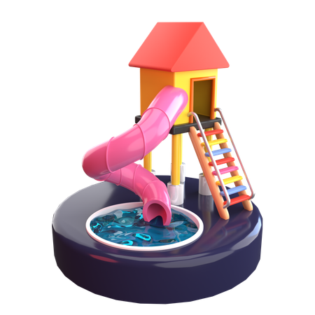 Spiral-Wasserrutsche  3D Icon