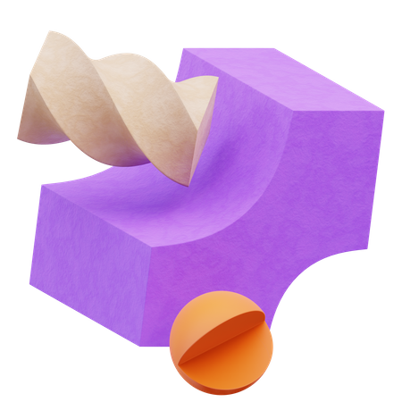 Spiralblock abstrakte Form  3D Icon